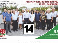 Листа за Общински Съветници на БСП – Павликени
