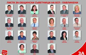 Листа за Общински съветници на БСП – Павликени