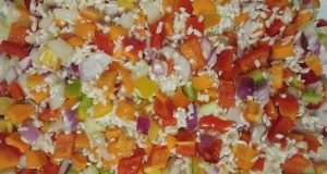 Пиле с ориз и зеленчуци на фурна