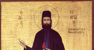 Иконата с мощите на св. Ефрем Нови в Павликени на 20 юни св. Ефрем Нови